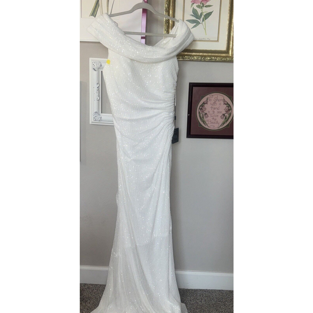 NEW IEENA for MAC DUGGAL Ruched OneShoulder Trumpet GOWN Size 10 $358 NORDSTROM - Picture 3 of 13